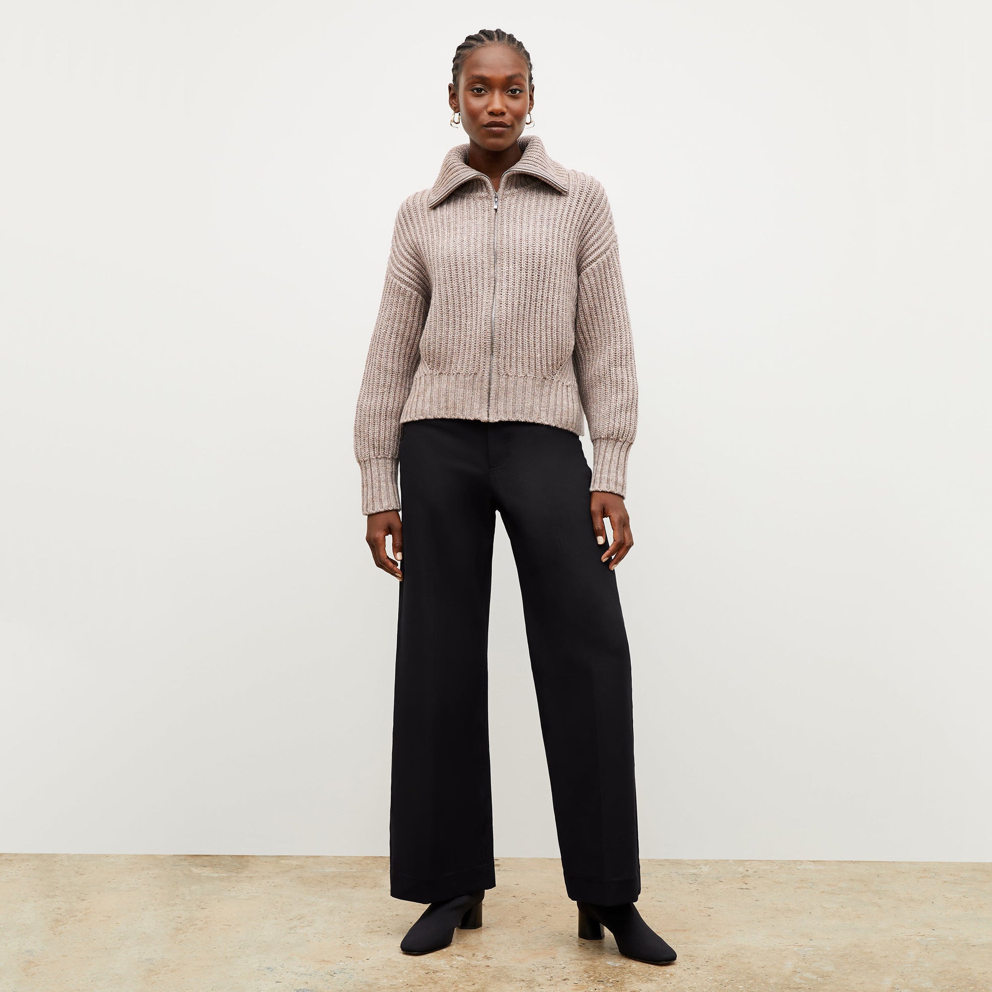 Front image of a woman wearing the Milo Jean in Black | Exclude