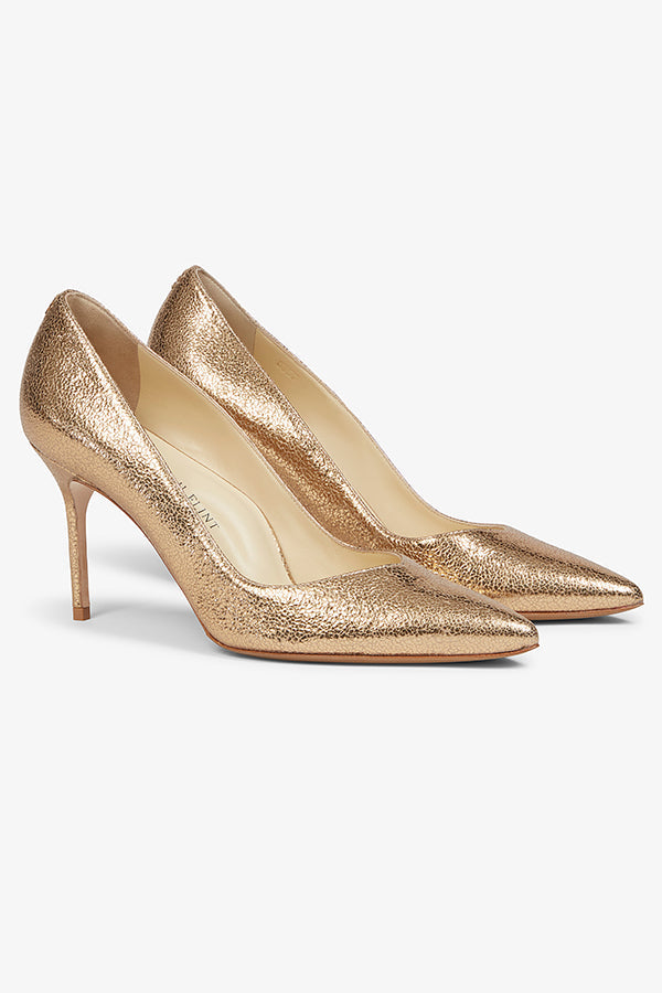 Packshot image of the sarah flint perfect pump in gold crackle | Exclude | Still | Grid