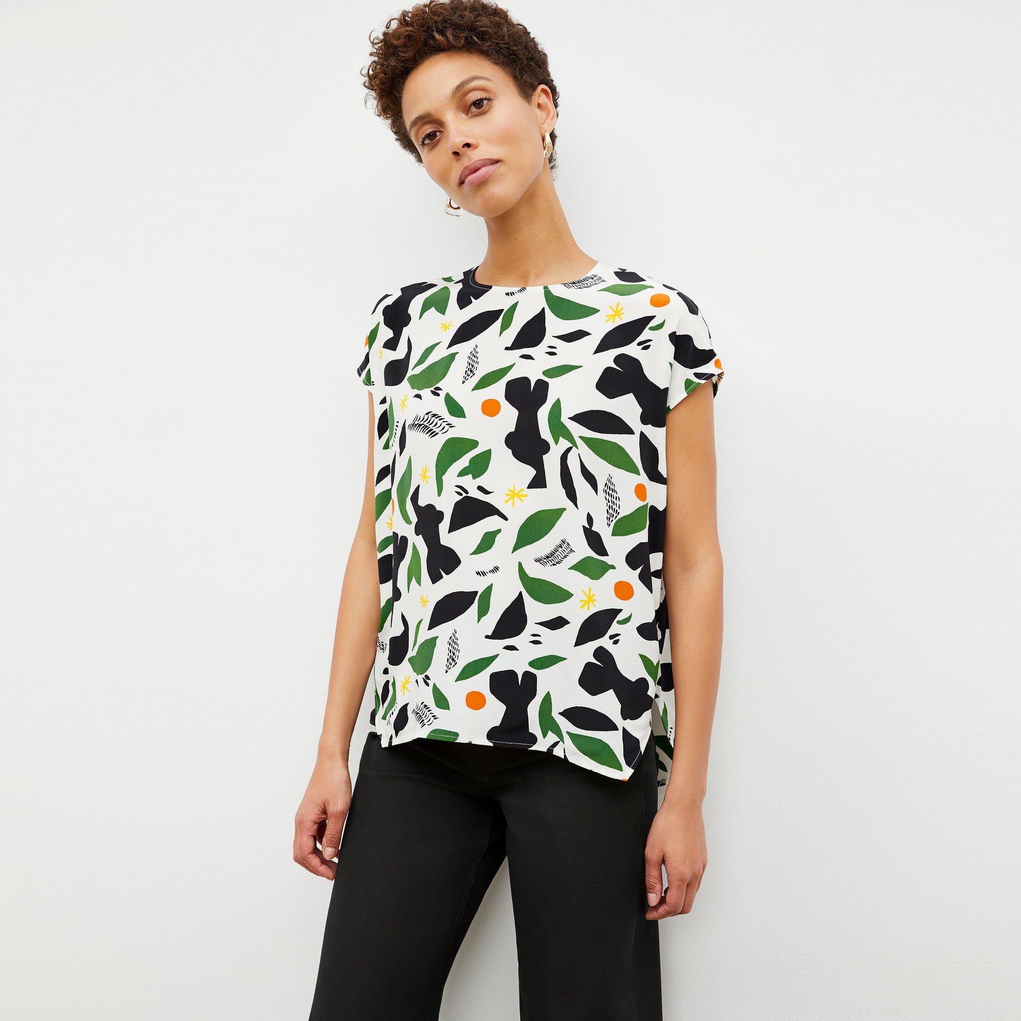 Front image of a woman wearing the Milo Jean in Black | Exclude