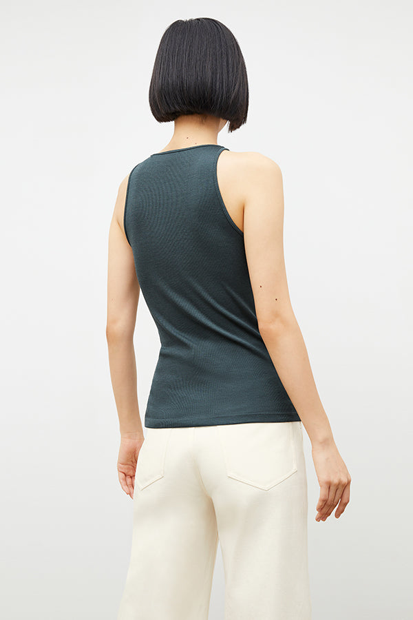Back image of a woman wearing the Milo Jean in Tusk | Exclude