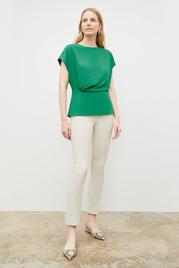 Front image of a woman standing wearing the Hockley Jean—Better Than Denim in Tusk | Exclude