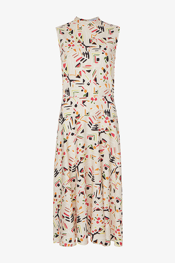 Packshot image of the oona dress in rhythm print | Still | Exclude