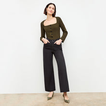 Front image of a woman wearing the Milo Jean in Black | Lead