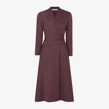 packshot image of the carly dress in grape