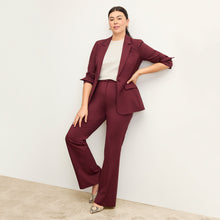 front image of a woman wearing the horton pant in shiraz