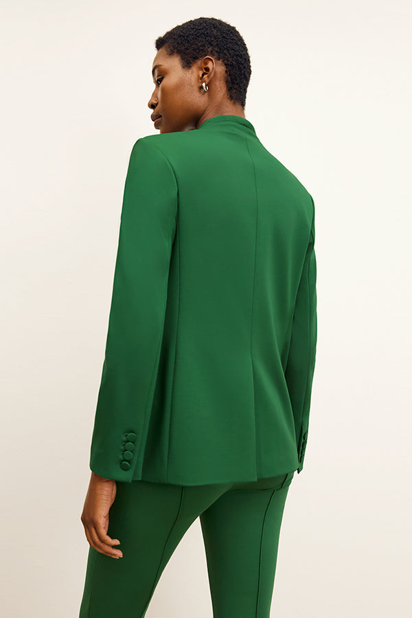 front image of a woman wearing the janette jacket in shamrock  | Exclude | Grid Hover