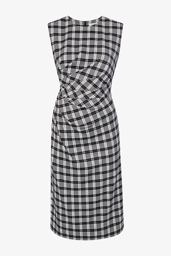 packshot image of the jeannine dress in checkmate | Exclude | Still