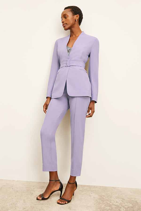 Front image of a woman wearing the Twidwell Blazer | Exclude