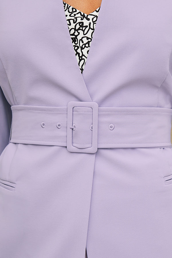 Front image of a woman wearing the Twidwell Blazer | Grid Hover | Exclude
