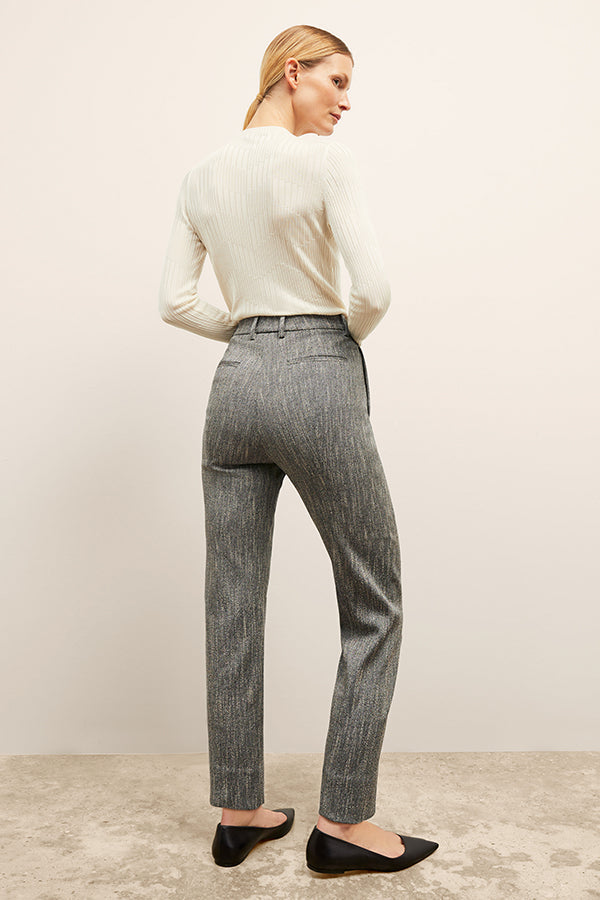 front image of a woman wearing the brodie top in ivory | Exclude