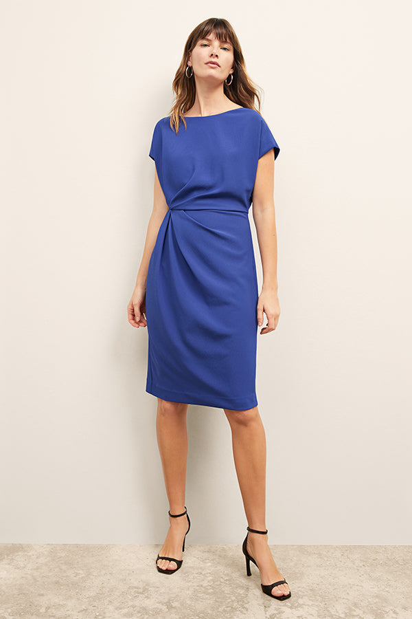 front image of a woman wearing the jillian dress in royal blue | Exclude | Grid Hover