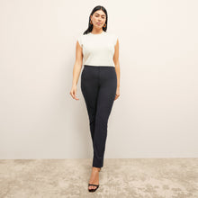 Front image of a woman standing wearing the Hockley pant in ink