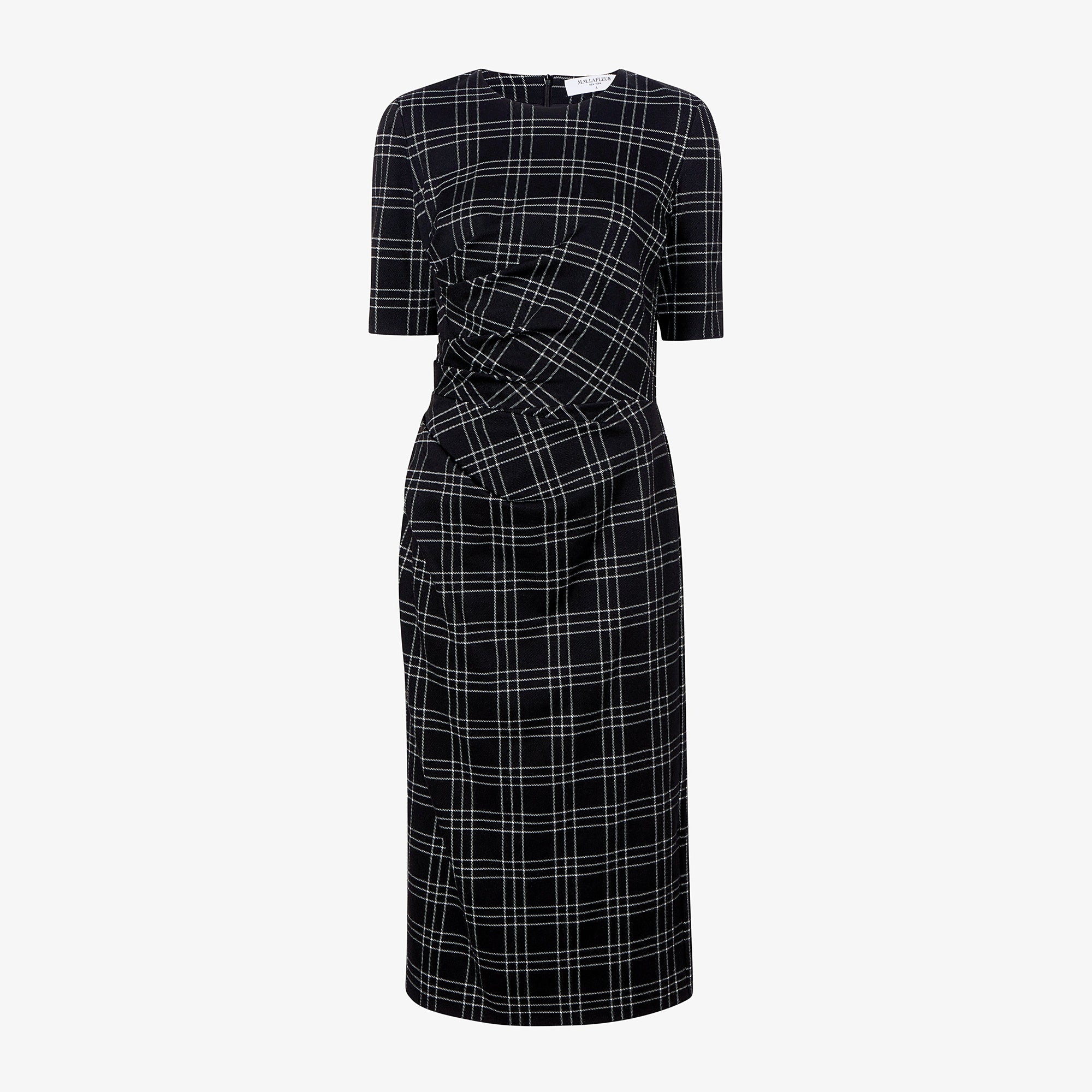 packshot image of the ciela dress in black/white 