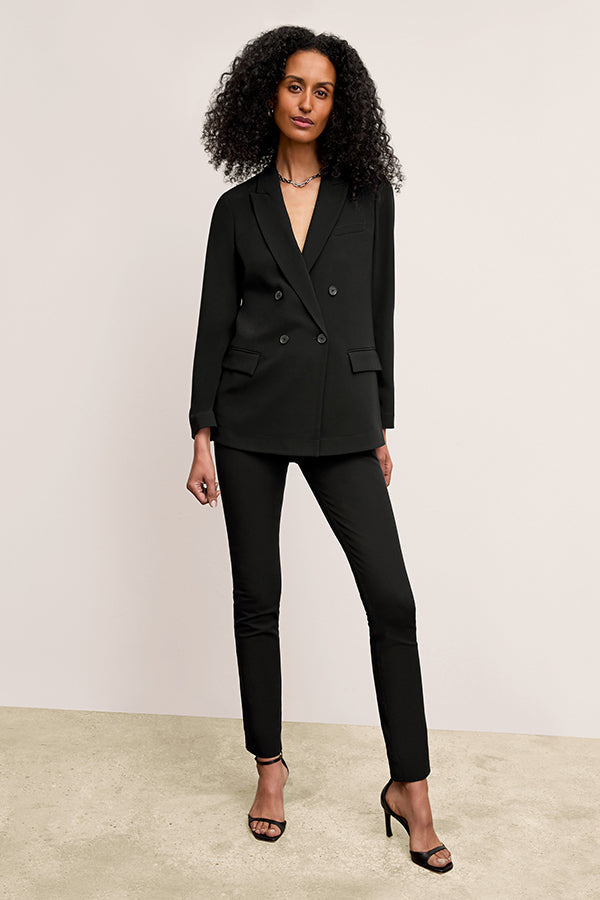 front image of a woman wearing the roma jean in black | Exclude | Grid Hover