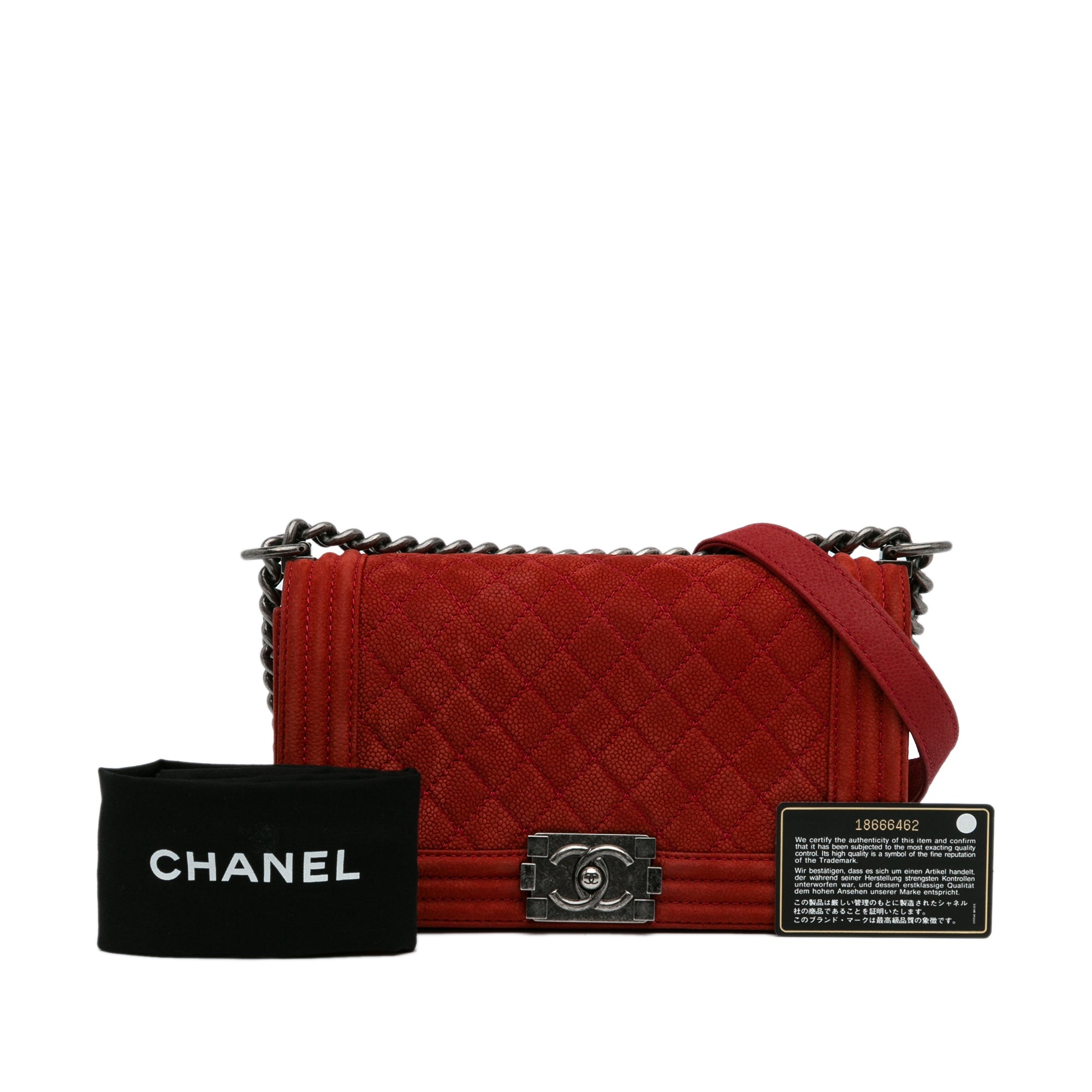 Chanel | Pre-Owned Old Medium Quilted Caviar Boy Flap - II | Red