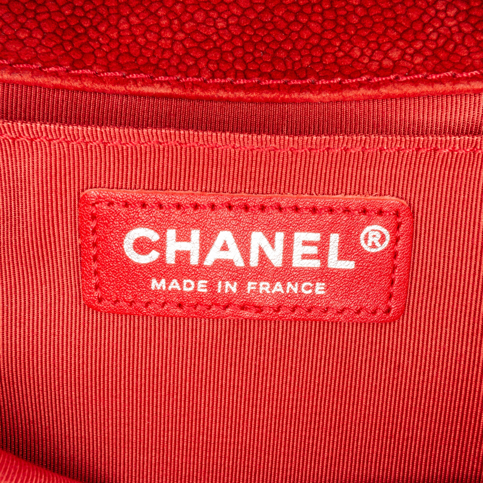 Chanel | Pre-Owned Old Medium Quilted Caviar Boy Flap - II | Red