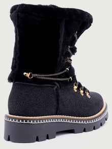 Giada Icon Hiker Boot | Black Drop Print Brio