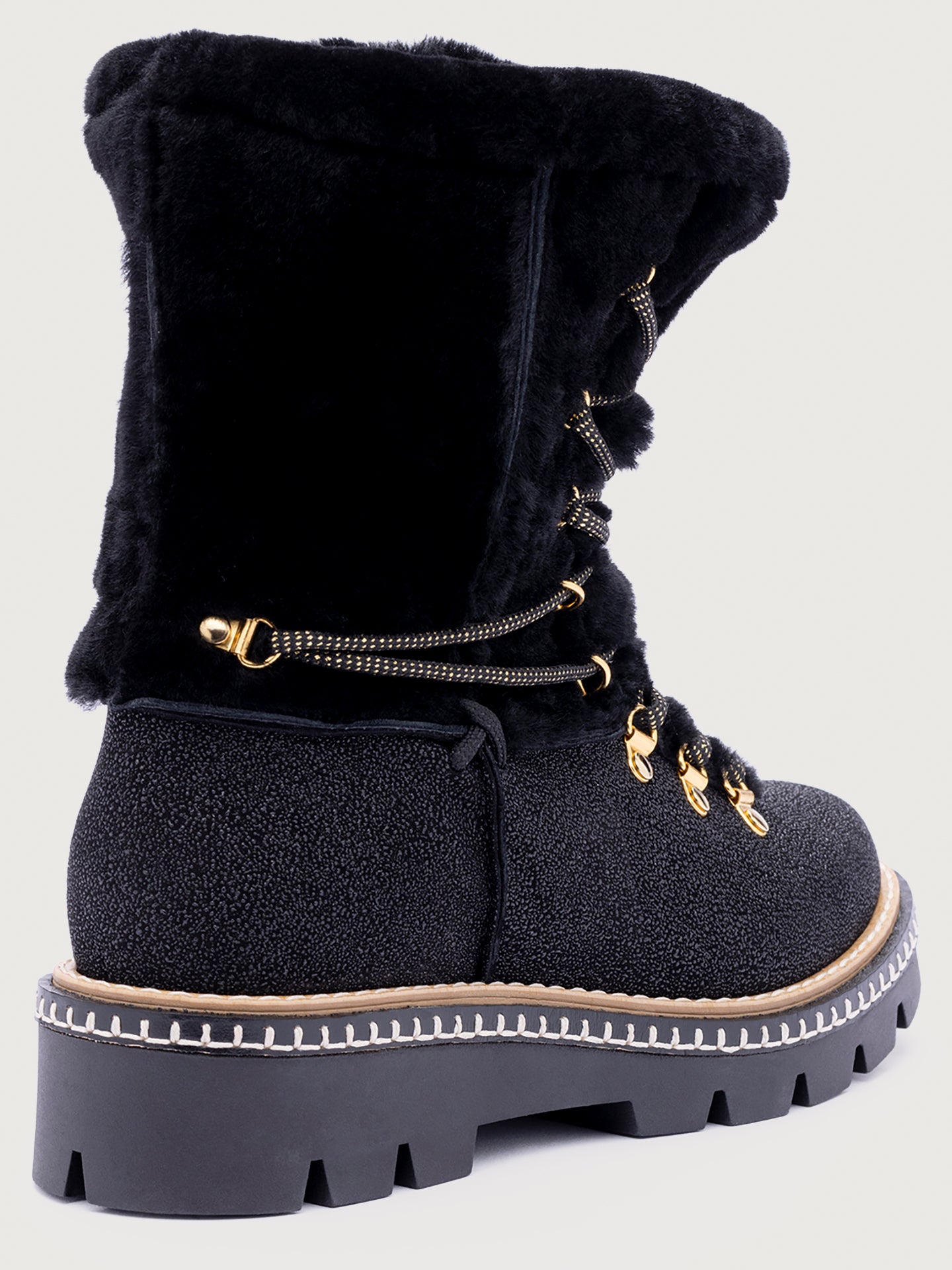 Giada Icon Hiker Boot | Black Drop Print Brio
