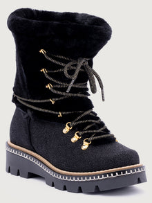 Giada Icon Hiker Boot | Black Drop Print Brio