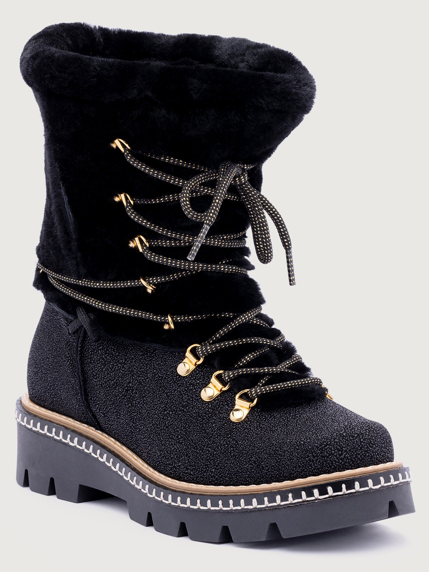 Giada Icon Hiker Boot | Black Drop Print Brio