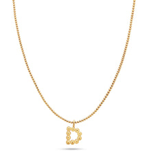 Gold Vermeil Mochi Donut Initial Necklace