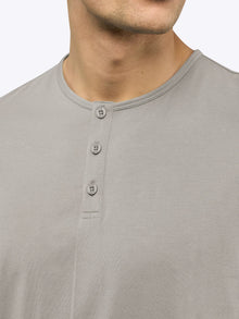 Mens | AO Henley Curve-Hem Tee | Signature-Fit PYCA Pro | Mourning Dove