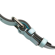 Fendi | Pre-Owned Medium Zucca Perforated Leather Baguette Messenger Bag | Blue/Light Blue