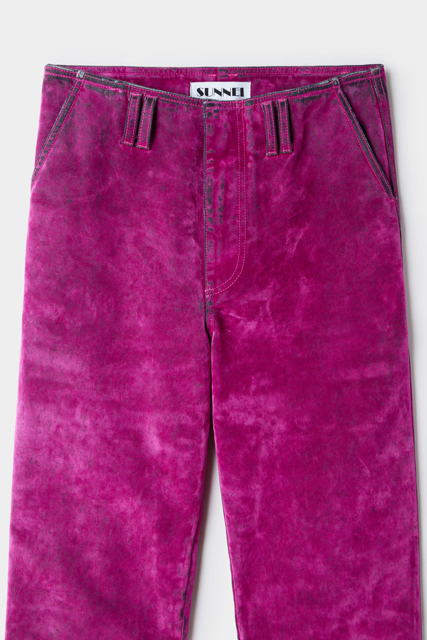 Straight Pants | Men | Fuchsia