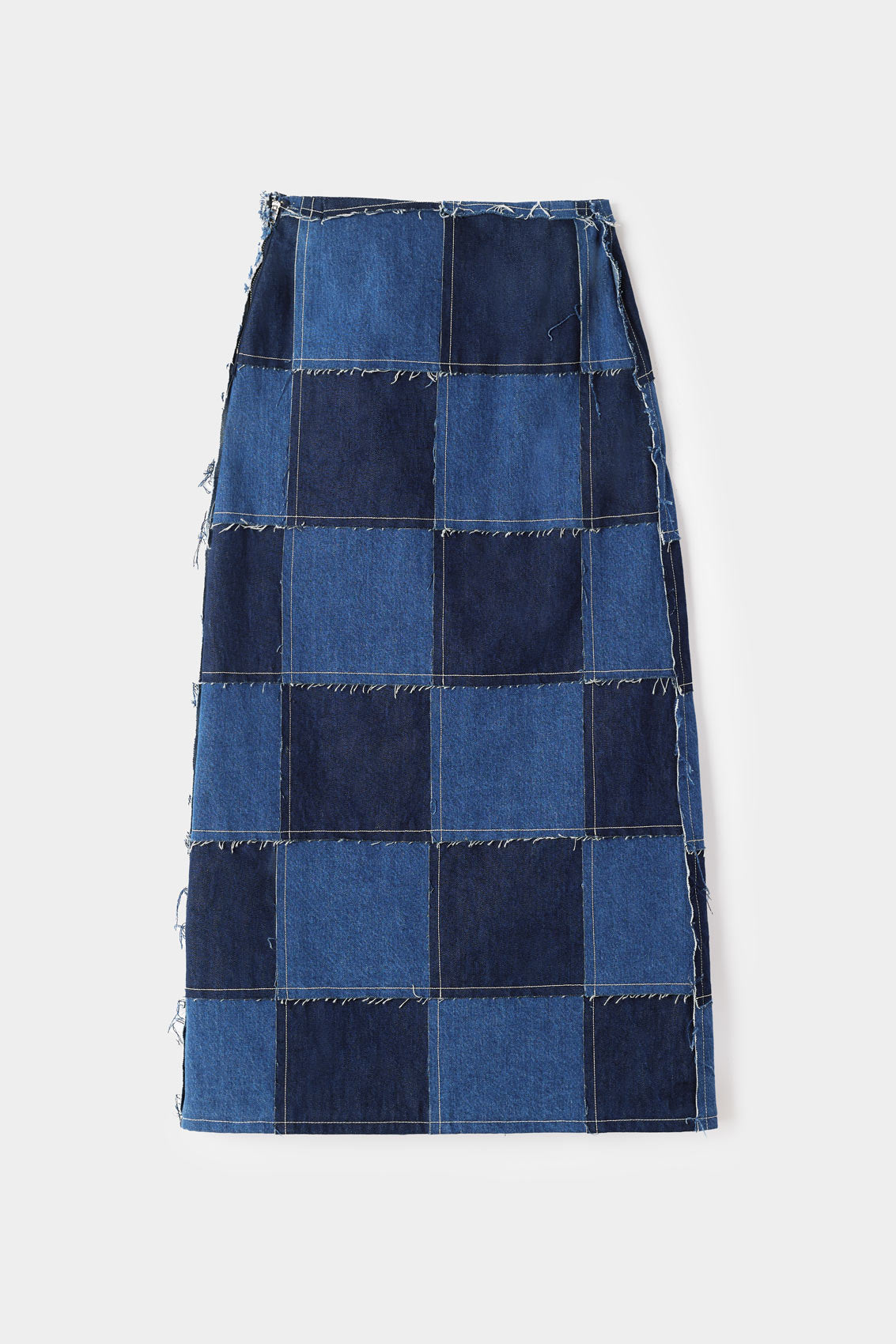 Patchwork Long Split Skirt | Women | Denim