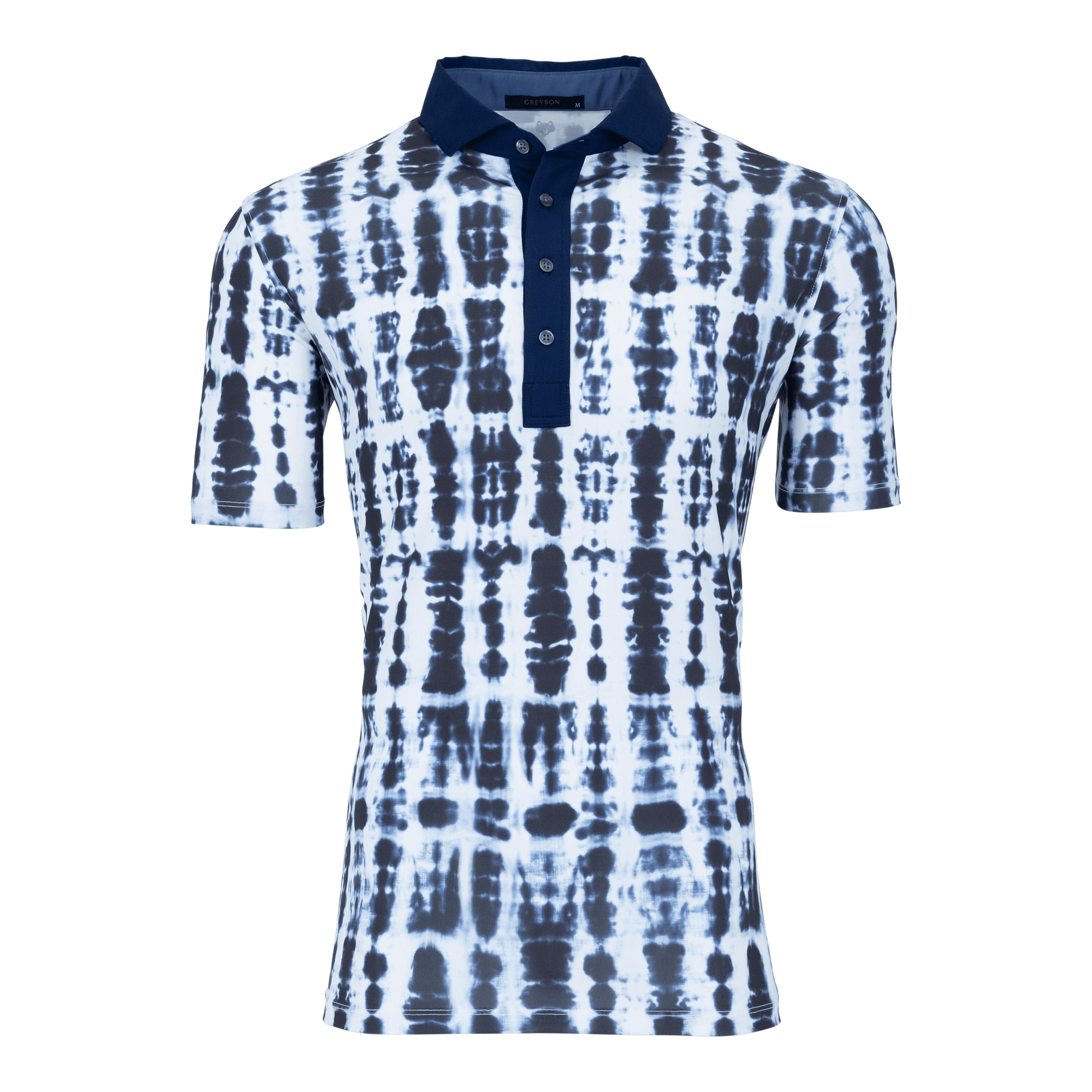 Men | Shibori Polo | Maltese Blue