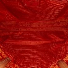 Prada | Pre-Owned Tessuto Logo Drawstring Tote | Orange