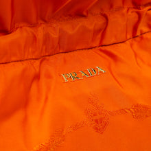 Prada | Pre-Owned Tessuto Logo Drawstring Tote | Orange