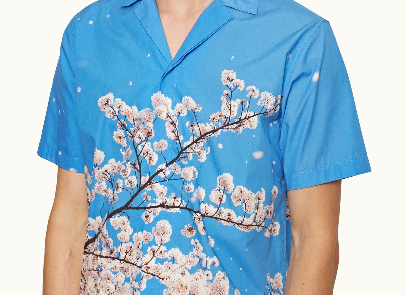 Maitan Photographic Print Relaxed Fit Capri Collar Shirt | Blossom