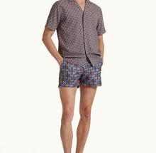 Maitan Whitsun Print Relaxed Fit Capri Collar Shirt | Midnight Navy