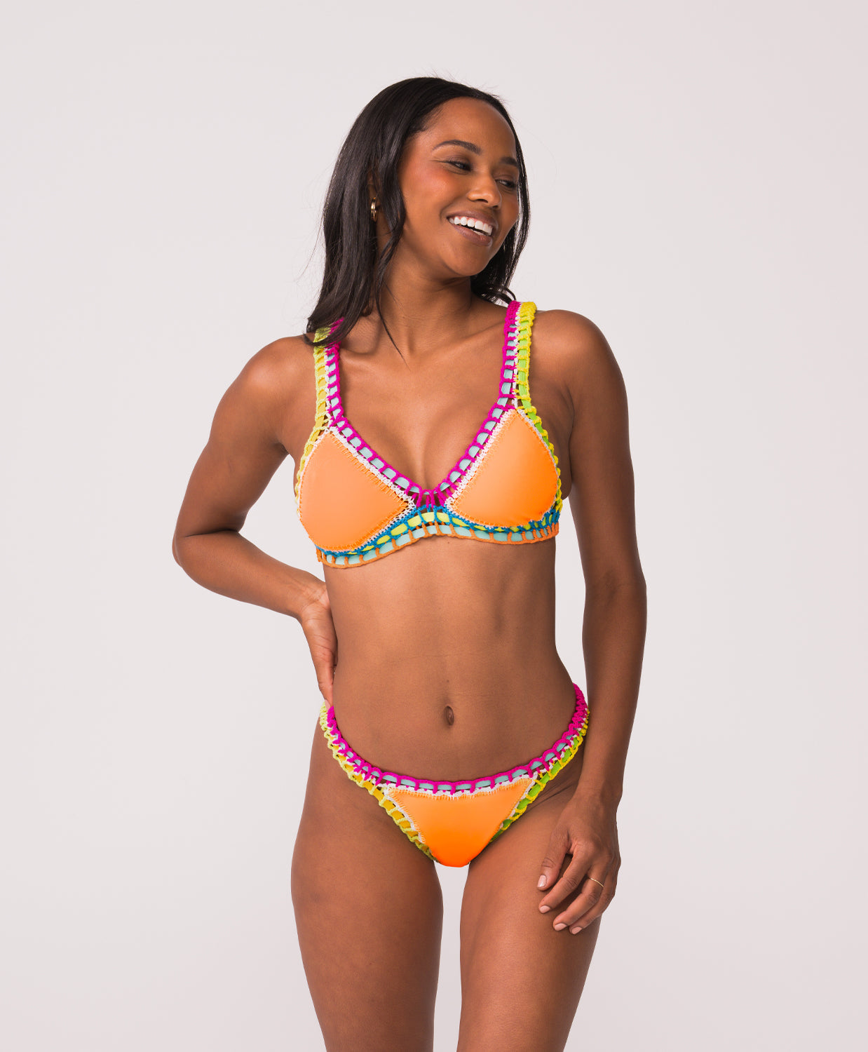 Women | Ferrarini by PQ Swim Crochet Top | Mango Tango