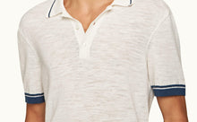 Maranon Cotton Linen Tailored Fit Cotton-Linen Polo Shirt | White Sand