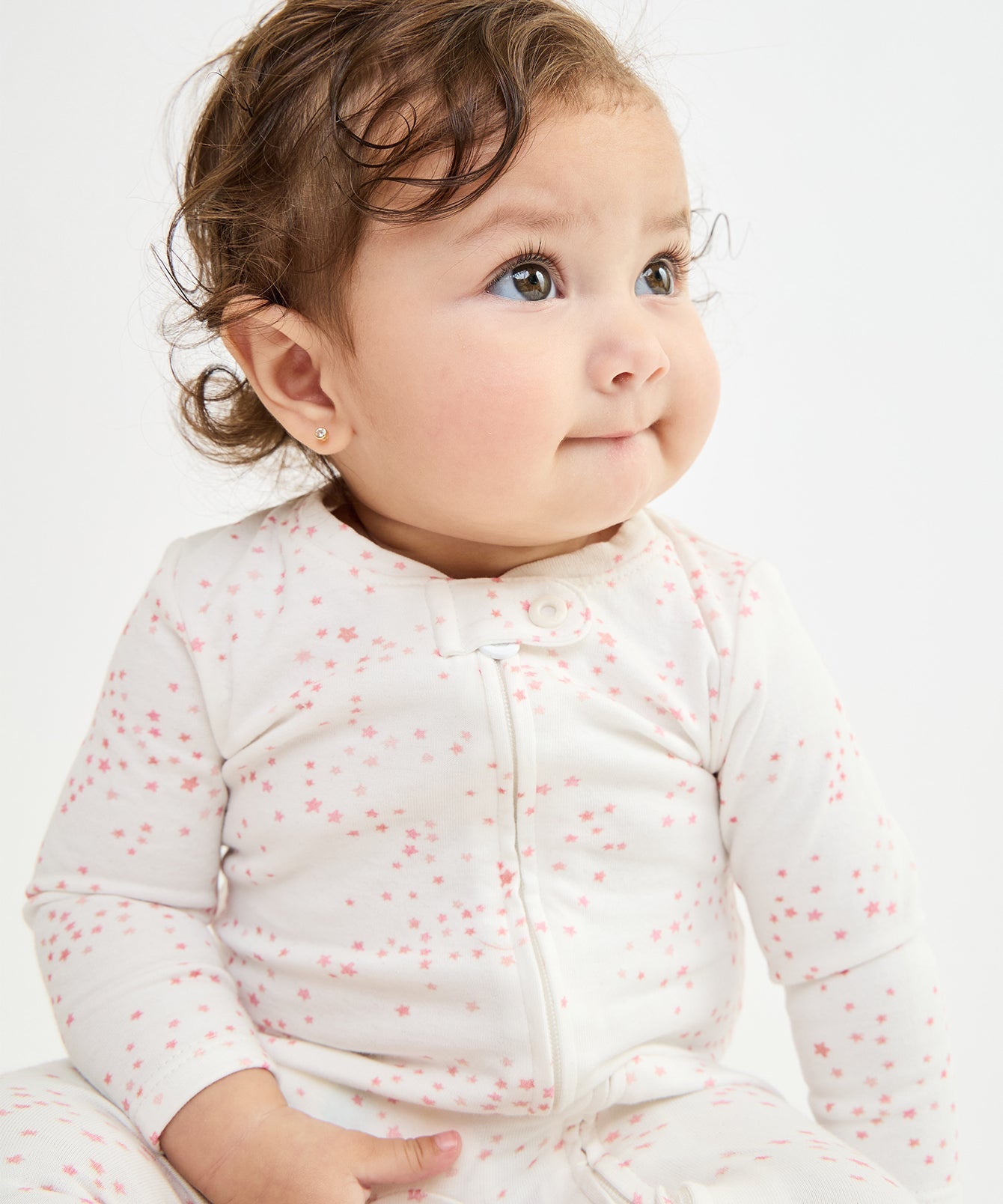 Girls | Marley Zip Pajama | Pink/White