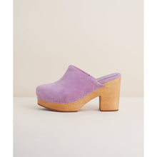 Marlo Low Heel Wooden Clog | Lilac