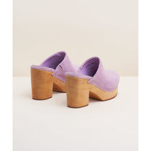 Marlo Low Heel Wooden Clog | Lilac