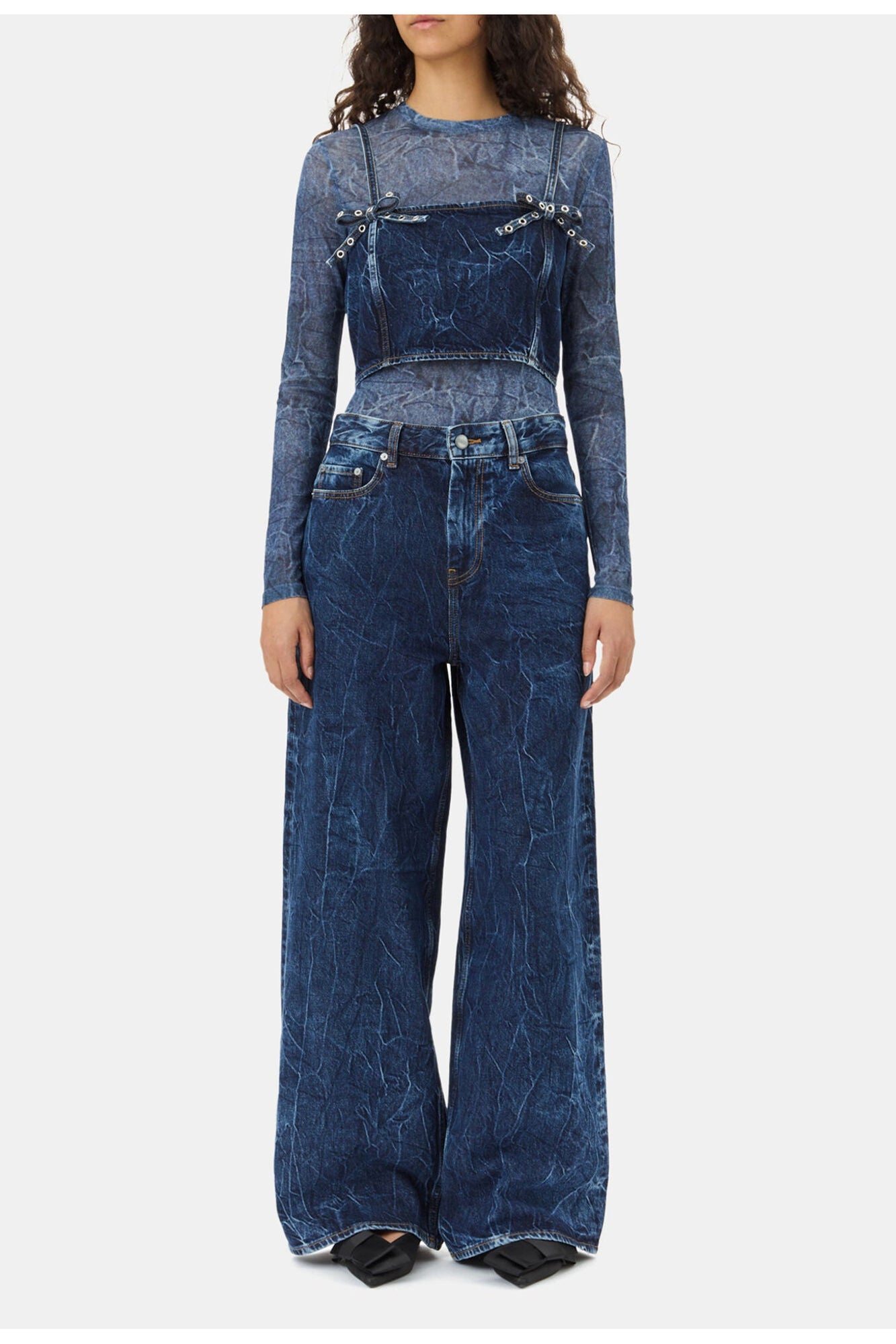 Marri Jeans in Dark Denim | Mid Blue Stone