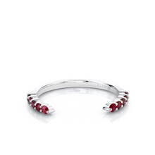 Women | Ruby Cosmic Light Open Shank Band V1 | 14k White Gold