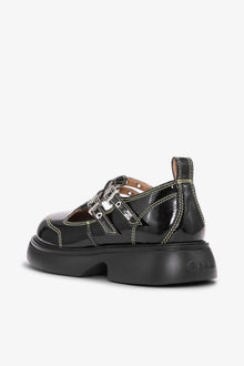 Mary Jane Shoes | Black/Yellow
