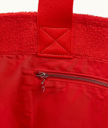 Mason Towelling Beach Bag & Removable Wet Bag | Summer Red
