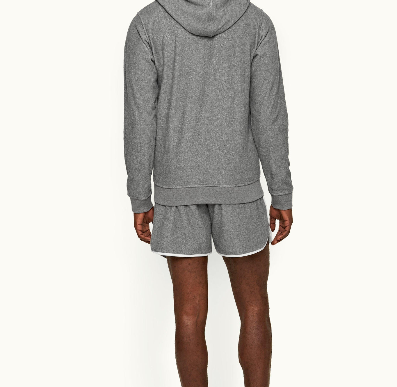 Mathers Binding Classic Fit Zip-Thru Hooded Sweatshirt | Piranha Grey Marl