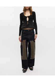 Melange Knit Cardigan | Black