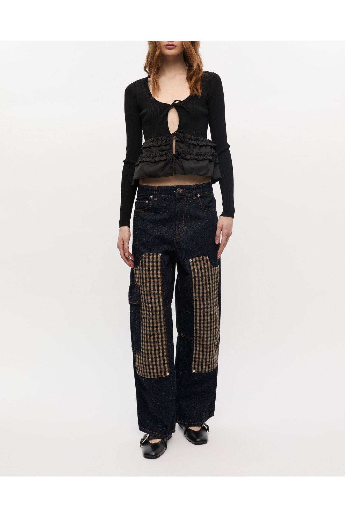Melange Knit Cardigan | Black