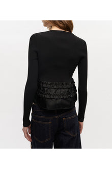 Melange Knit Cardigan | Black