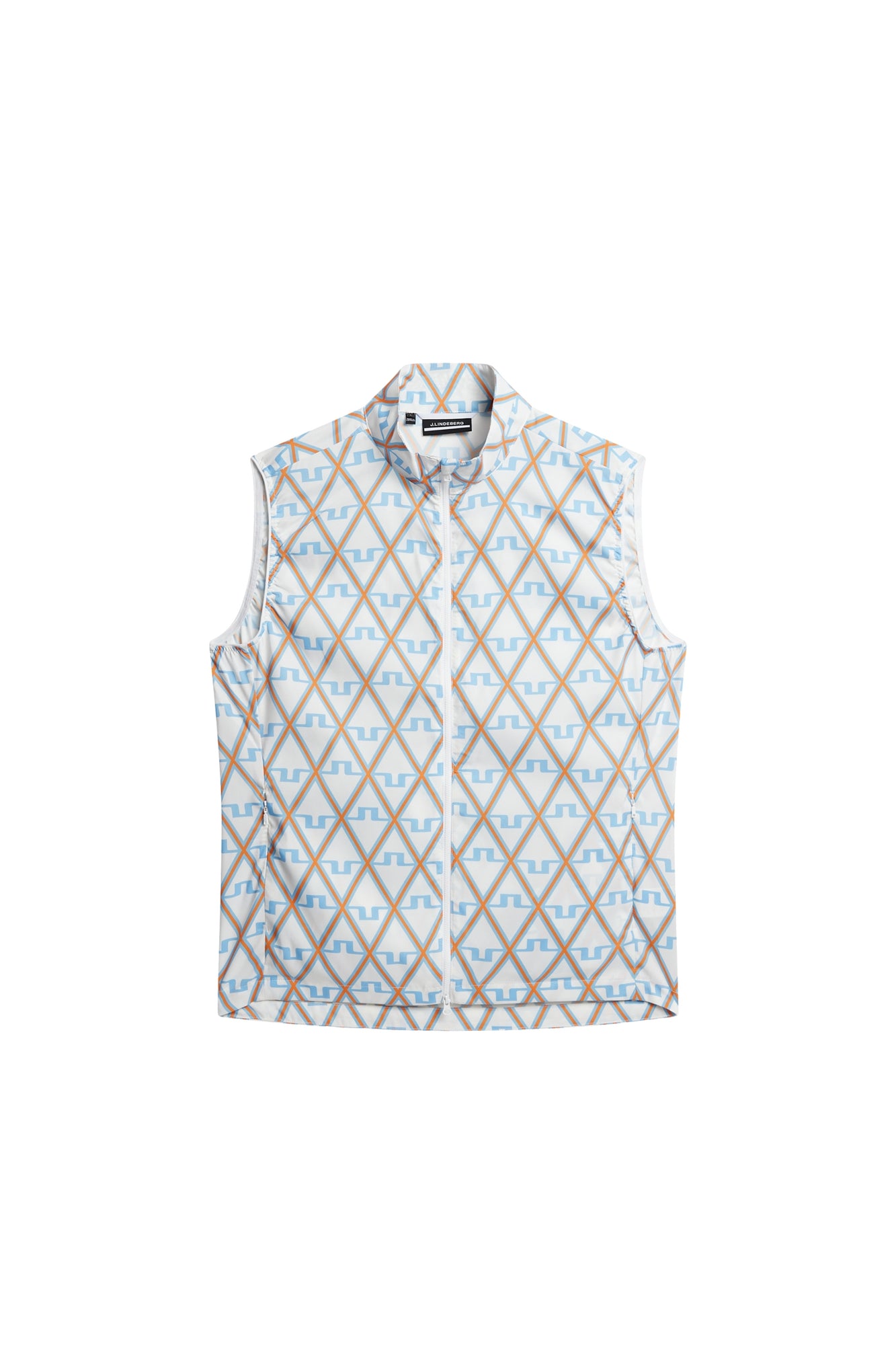 Men | Ash Light Packable Vest Print | Little Boy Blue Diamond