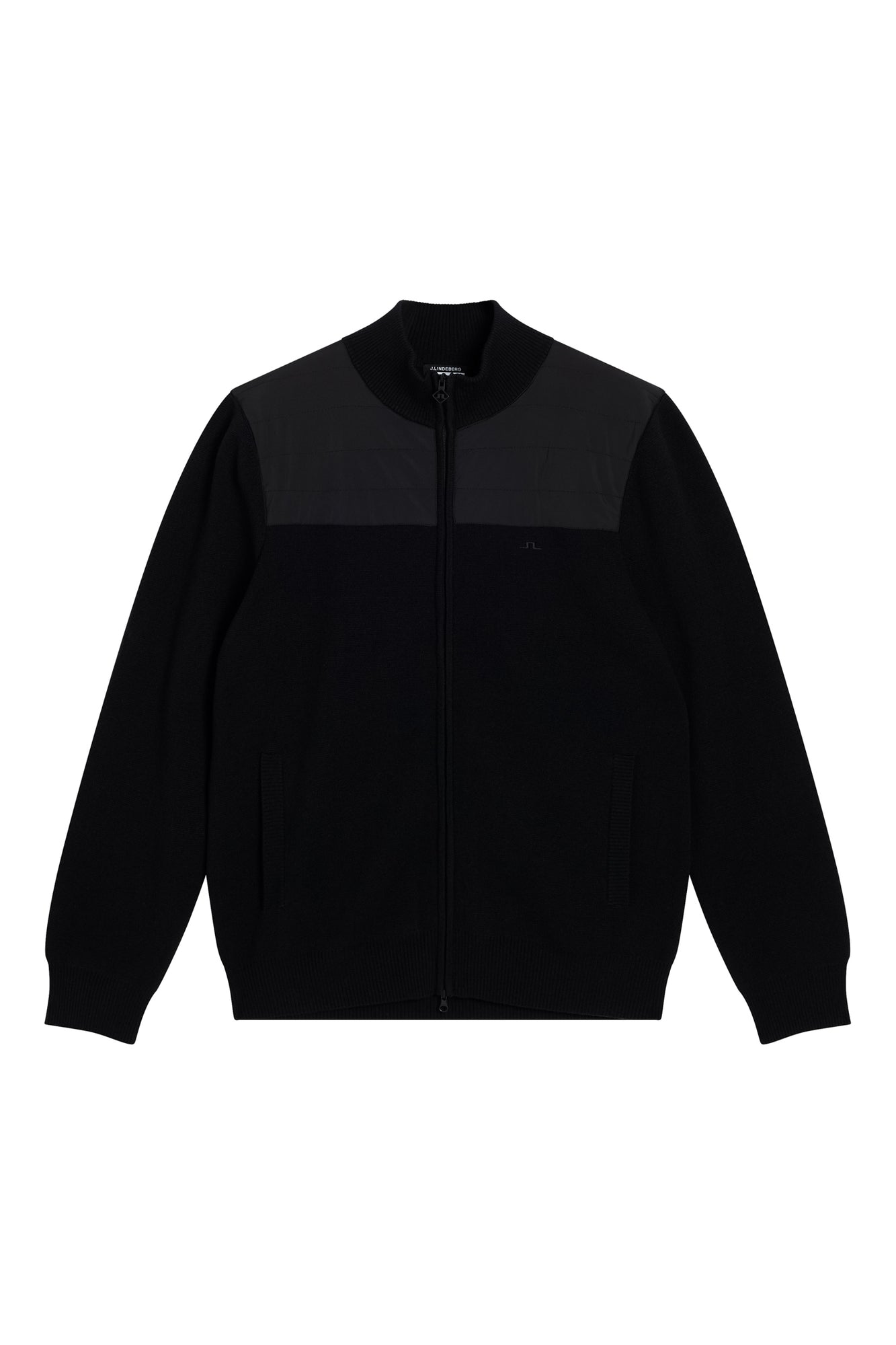 Men | Bridge Knitted Hybrid Sweater | Black (V2)