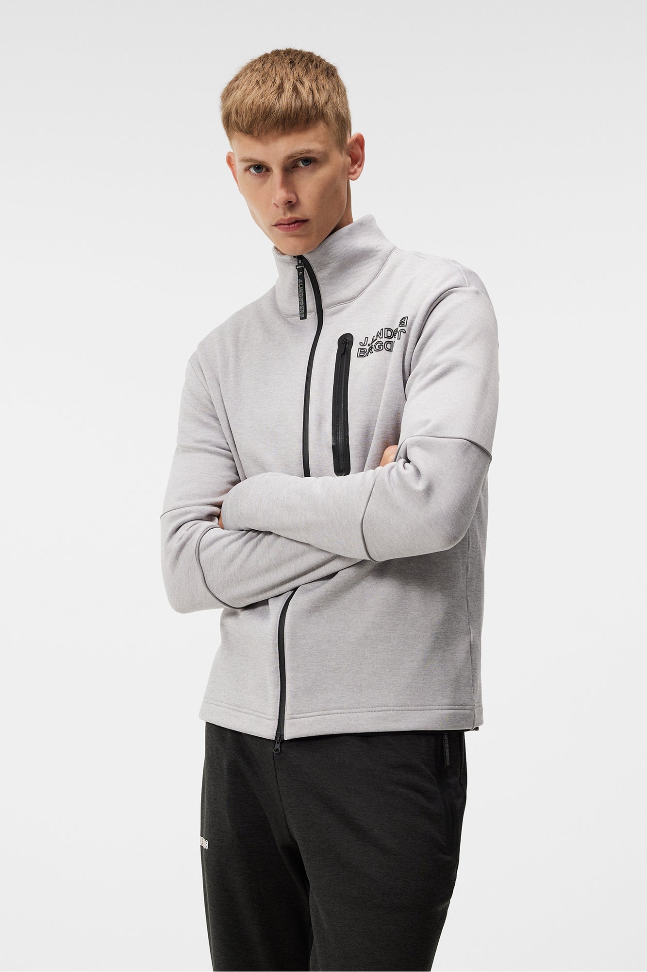Men | Brush Full Zip Midlayer | Grey Melange